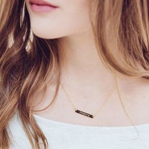 Jook and Nona Summer Gold Plate Necklace NWOT